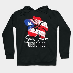 San Juan Puerto Rico Puerto Rican Pride Flag Amapola Hoodie